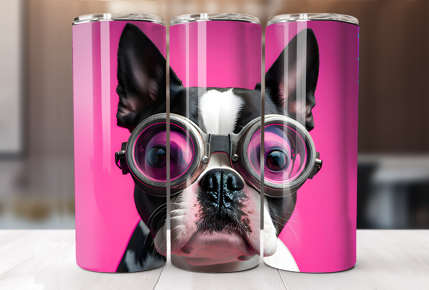 Harlow Jean the Boston Terrier 20oz Stainless Steel Skinny Hot Cold Tumbler