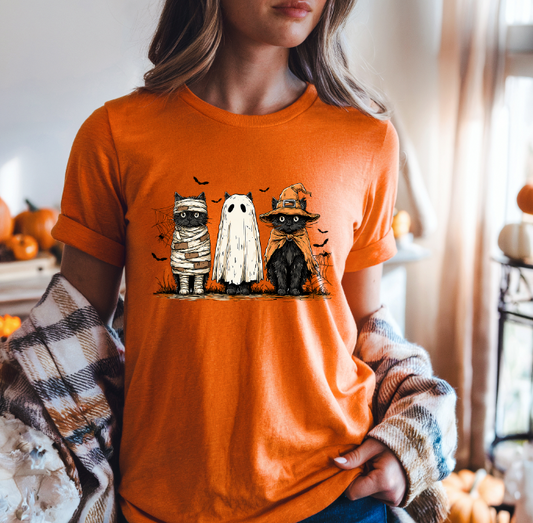 Mummy Ghosty Witchy Kitties | Halloween TShirt | Halloween Collection 2025