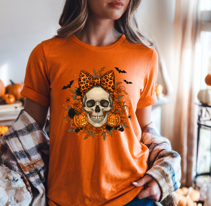 Skull and Bows | Halloween TShirt | Halloween Collection 2025