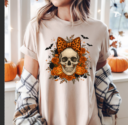 Skull and Bows | Halloween TShirt | Halloween Collection 2025