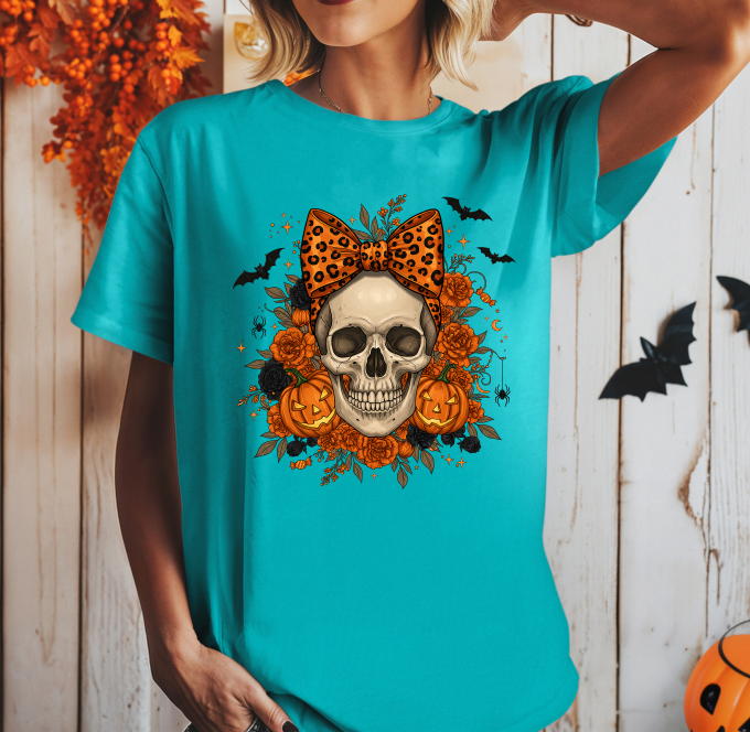 Skull and Bows | Halloween TShirt | Halloween Collection 2025