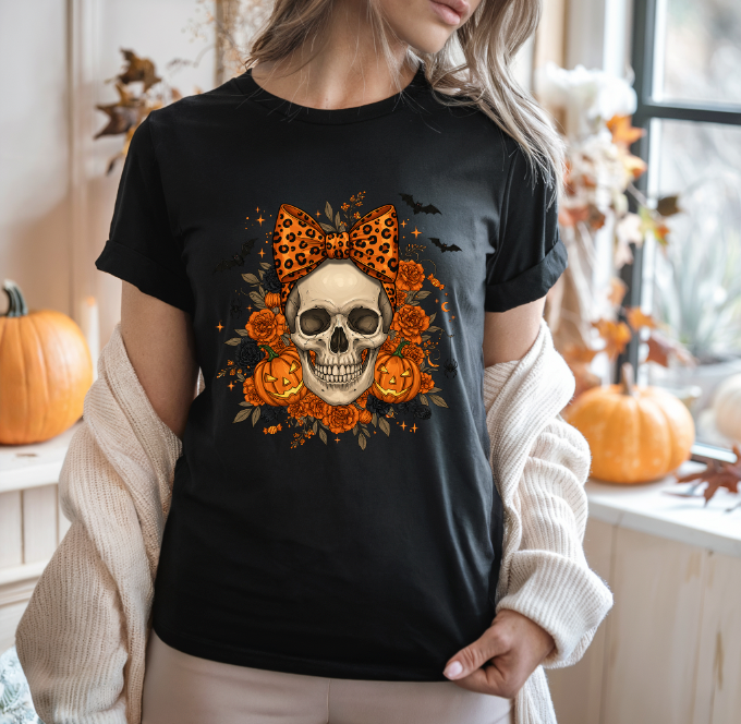 Skull and Bows | Halloween TShirt | Halloween Collection 2025